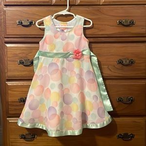 JESSICA ANN girls pastel polka dot Easter size 4 dress